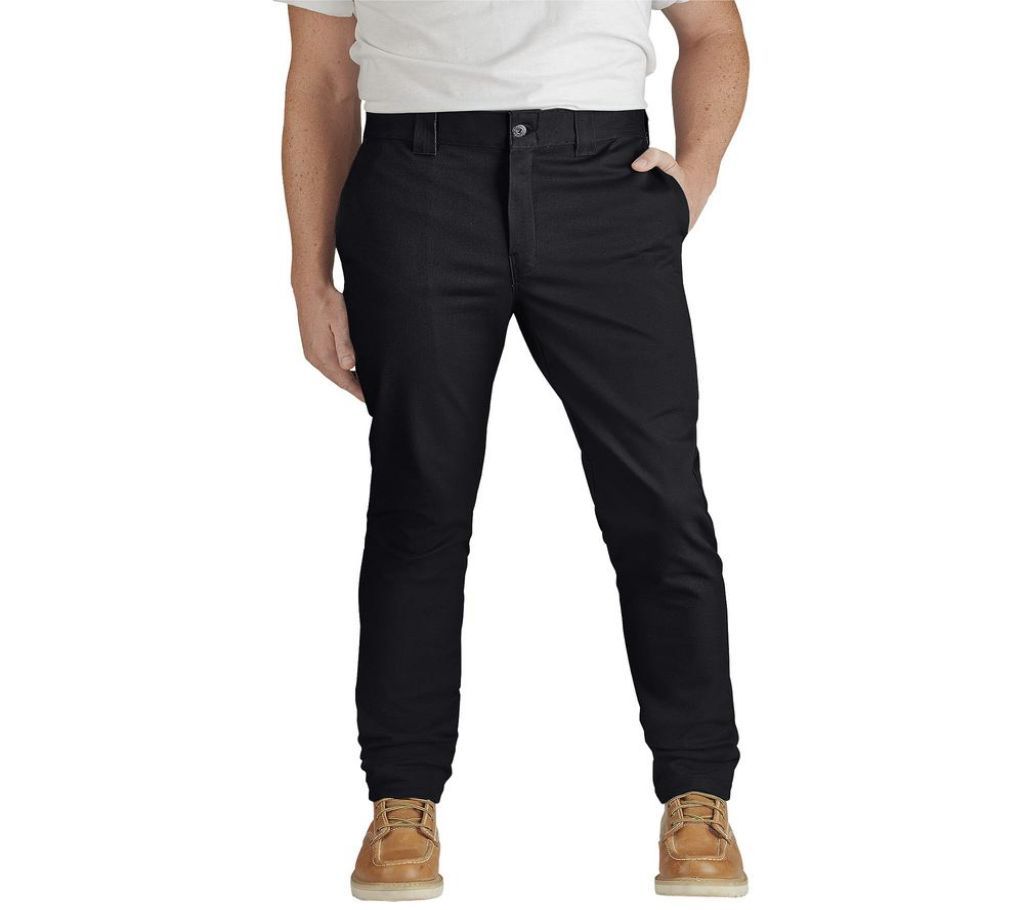 Black Stretchable Cotton Twill Gabardine Pant for Men