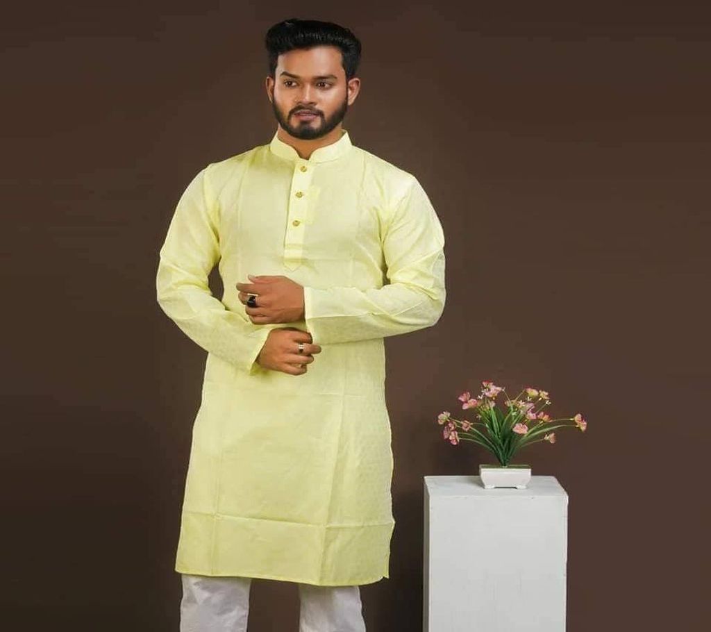 Cotton Punjabi For Men ILS-Yellow