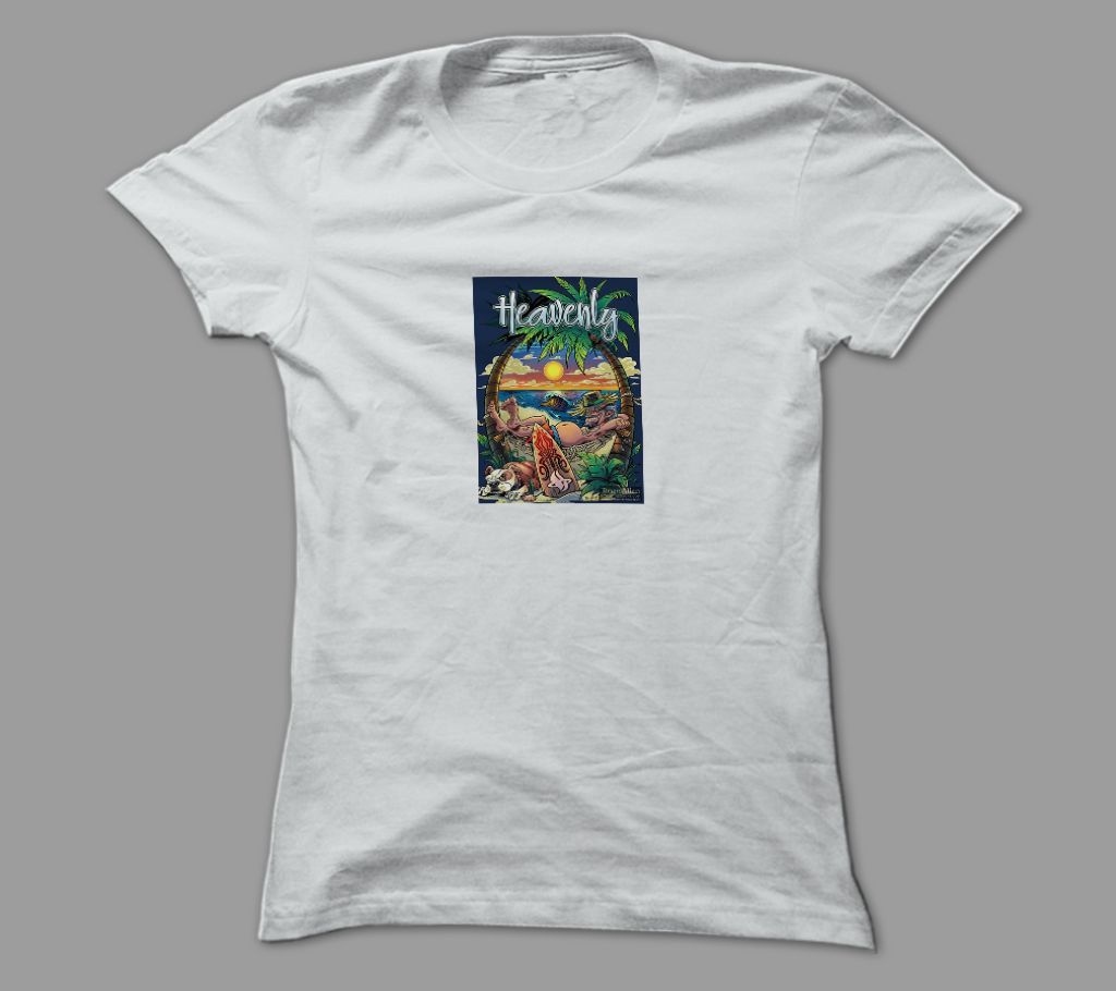 Heavenly 140 White Polyester T-Shirt