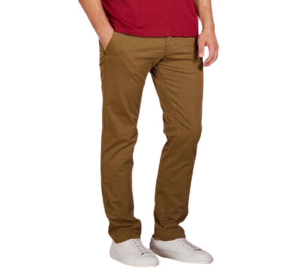 Casual Gabardine Pant for Men-Brown