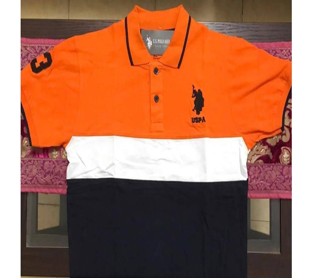 Mix Color Half Sleeve Polo Shirt For Men A20B03C24A
