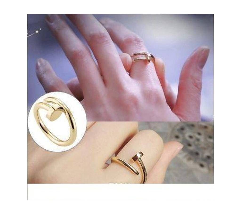 Blue and Silver Stainless Steel Finger Ring for Couple
