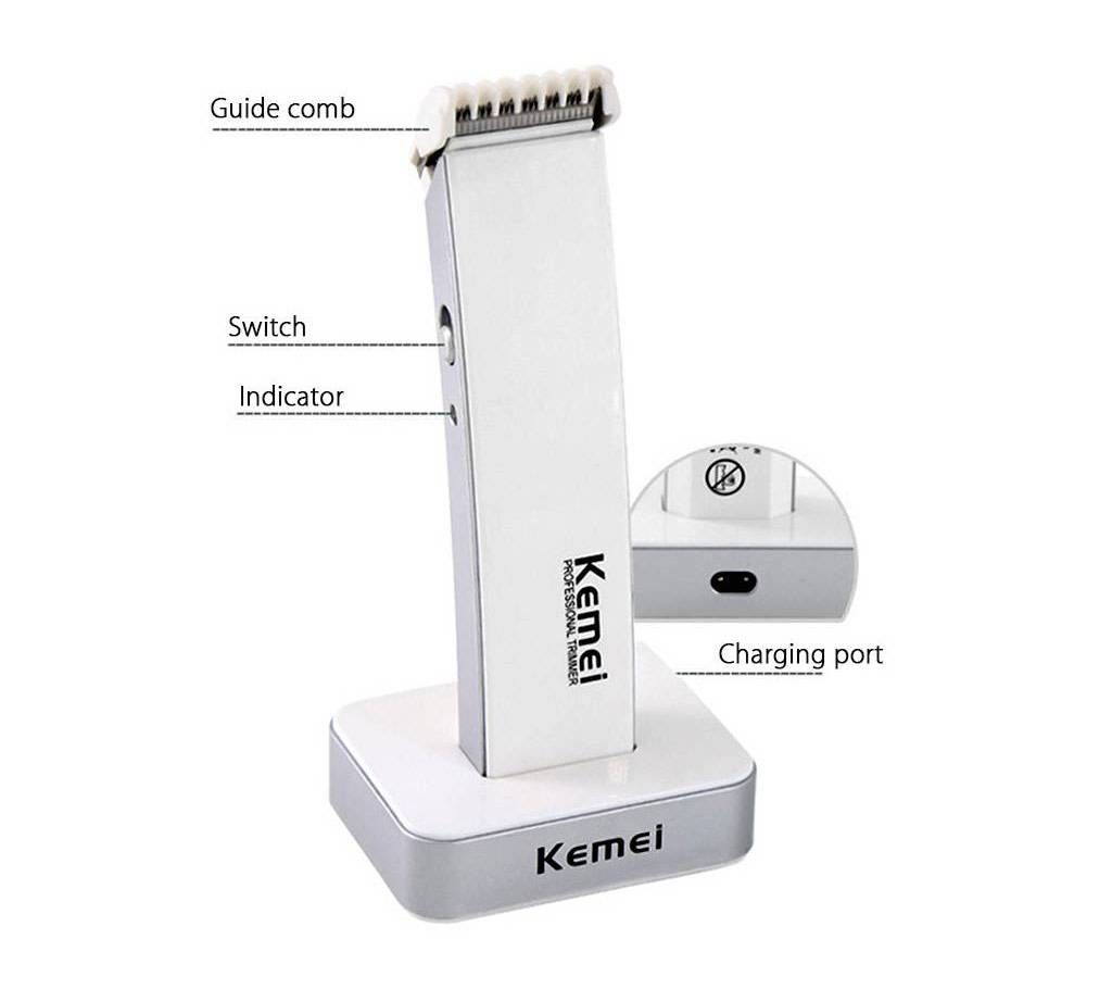 Kemei KM-3590 5 in 1 Hair Clipper - White and Black