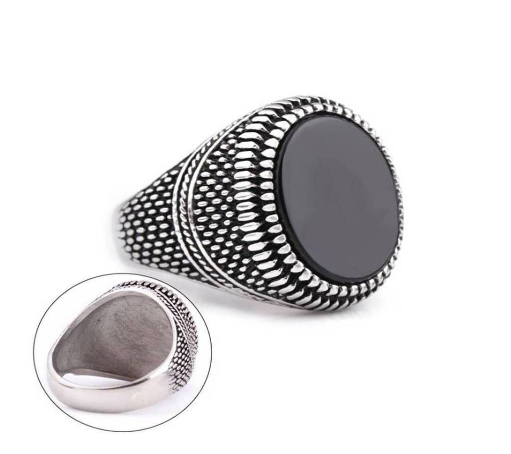Silver Metal Finger Ring for Man