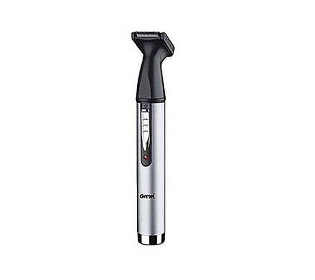 Gemei GM-3107 Rechargeable 3 In 1 Nose and Ear Hair Trimmer - Silver