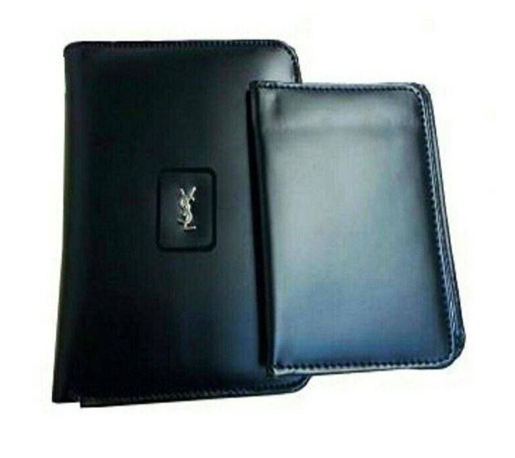 YSL artificial Leather Wallet For man Copy