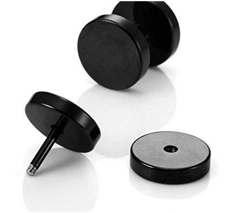 Black Dumbbell Stud Parings Pair - 1pc