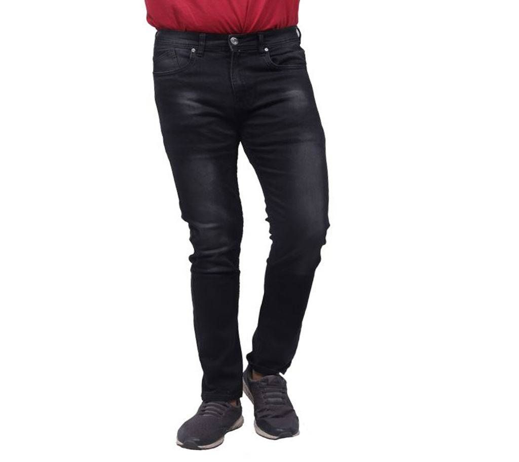 Black Denim Narrow Jeans For Men