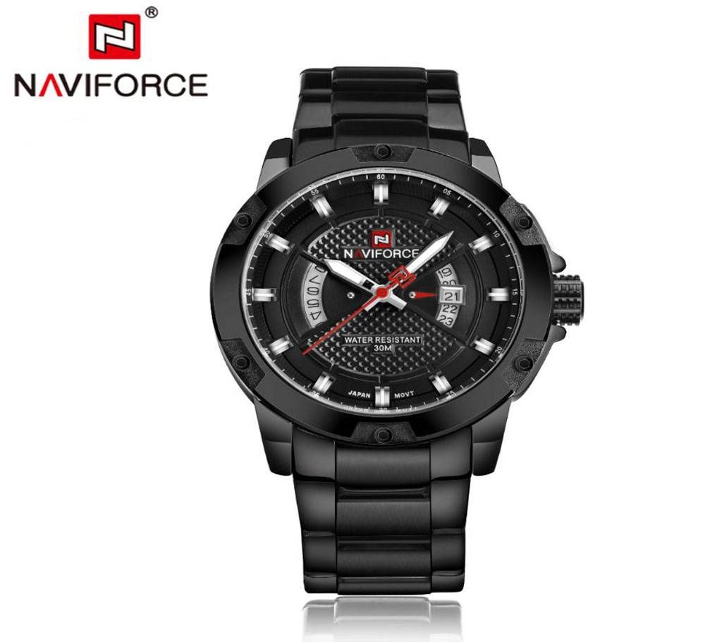 Naviforce Mens Stainless Steel Analog Quartz Watch (NF9085 BB)