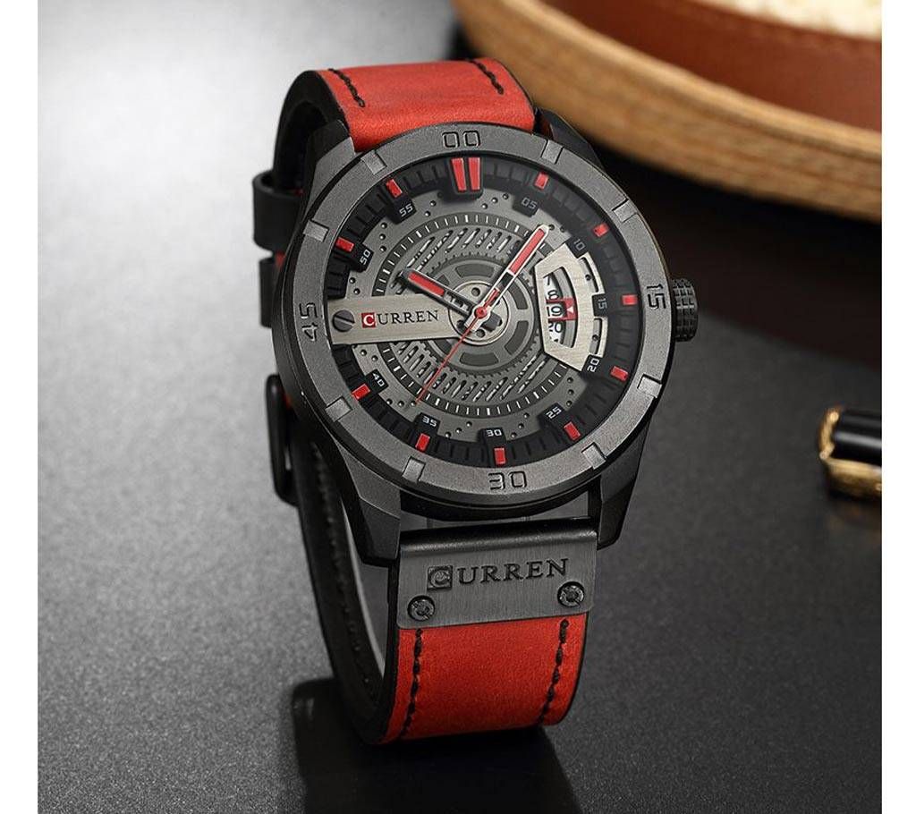 Luxury Brand Curren-8301R Military Men Sports Watches Men Quartz Date Watch Man Casual Leather Wrist Watch Male Clock