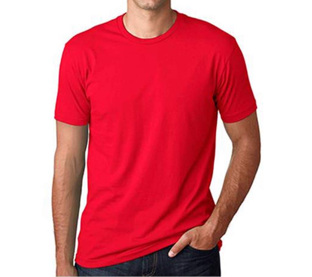 Gents Red Cotton T-Shirt