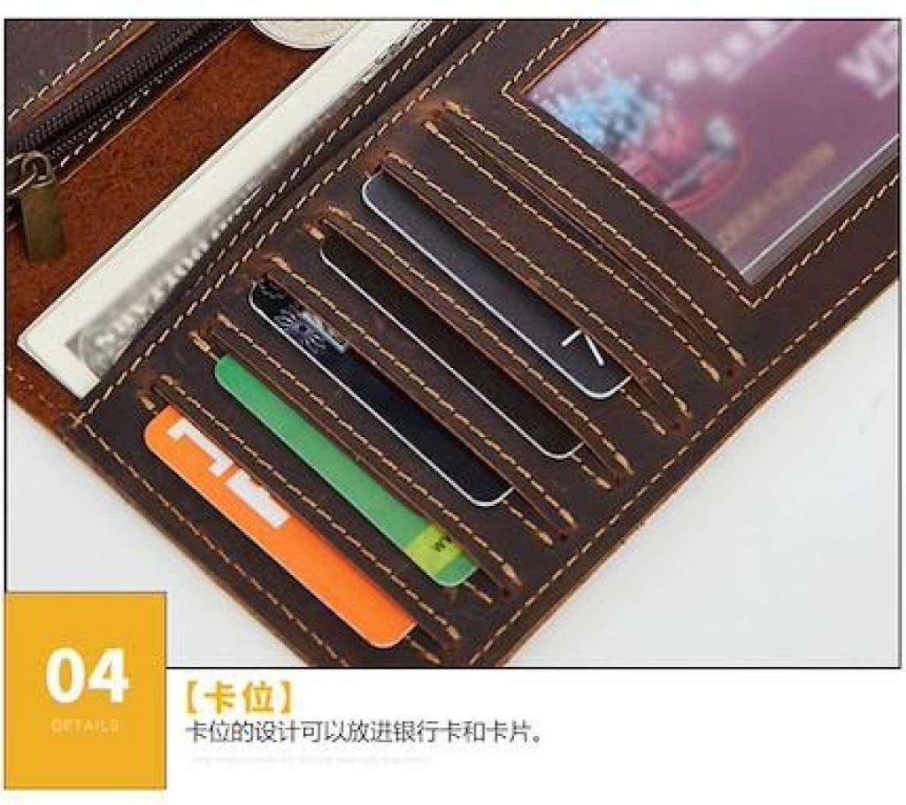 High quality Huge Capacity Thin Men Long Wallet For Men
