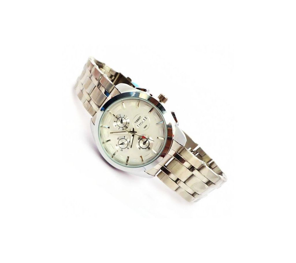 Luxury Stainless Steel Silver Watch for Men