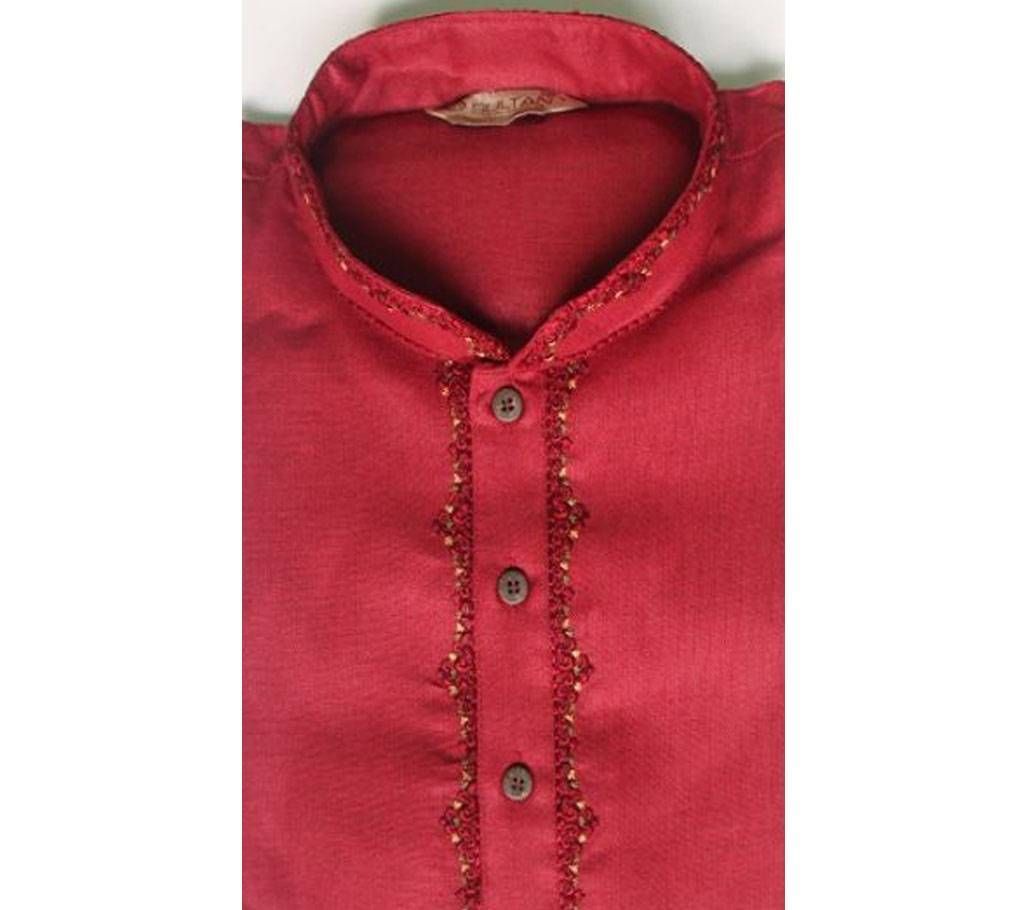 MENS SEMI LONG COTTON PUNJABI01