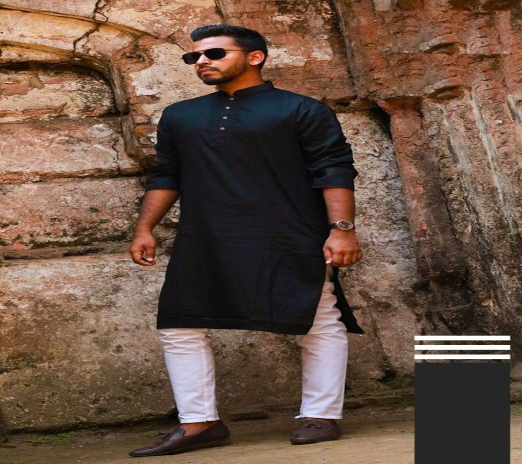 Cotton Punjabi For Men ILS-Black 