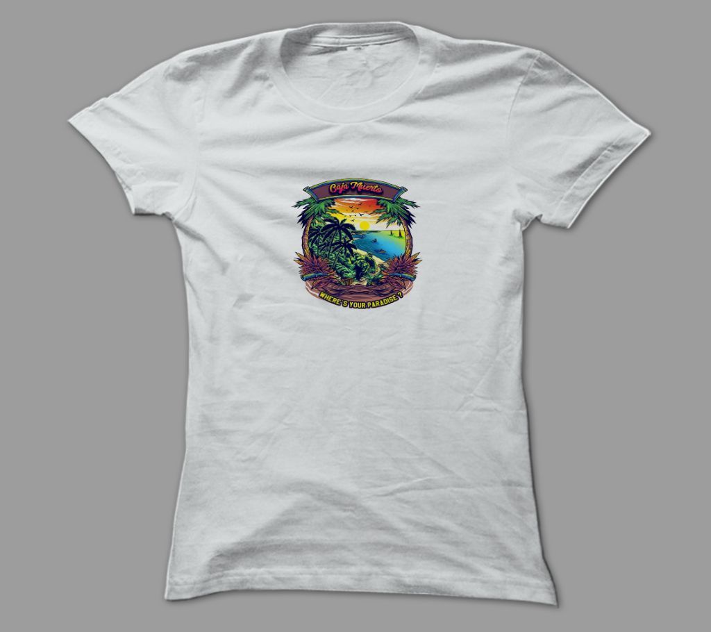 Where is your paradise? White Polyester T-Shirt
