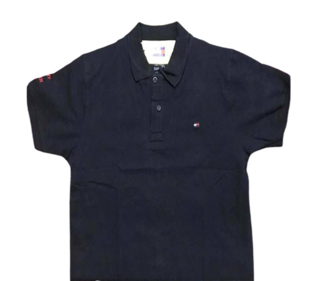 Half Sleeve Polo Shirt For Men-Black A20B03C24F