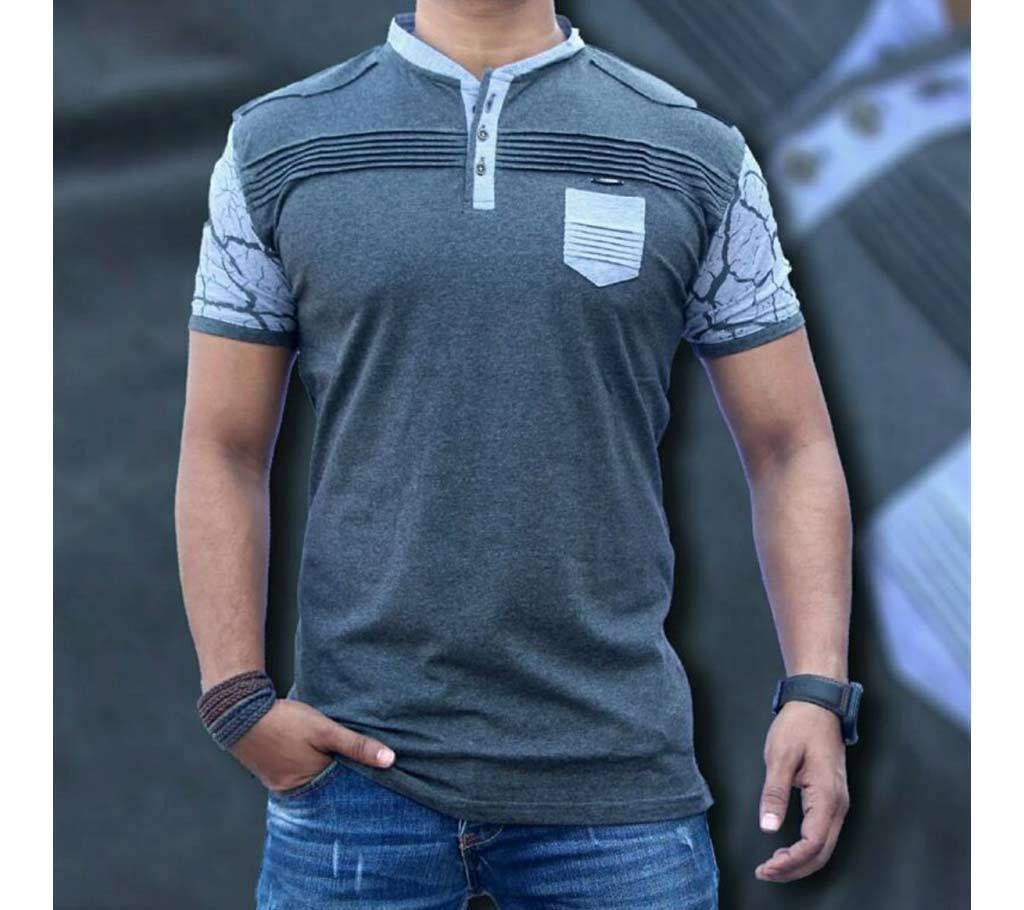 Ash black China Polo Shirt
