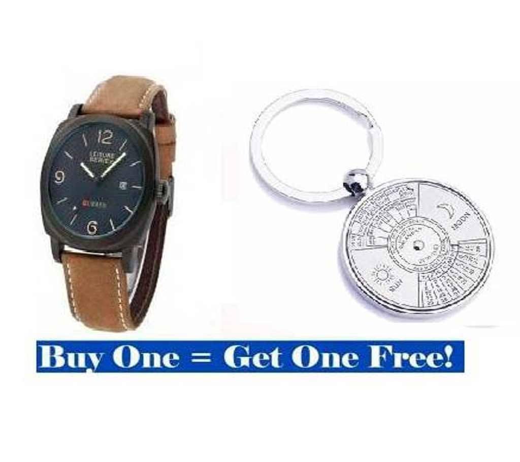 CURREN watch copy and 50 year calendars key ring free  