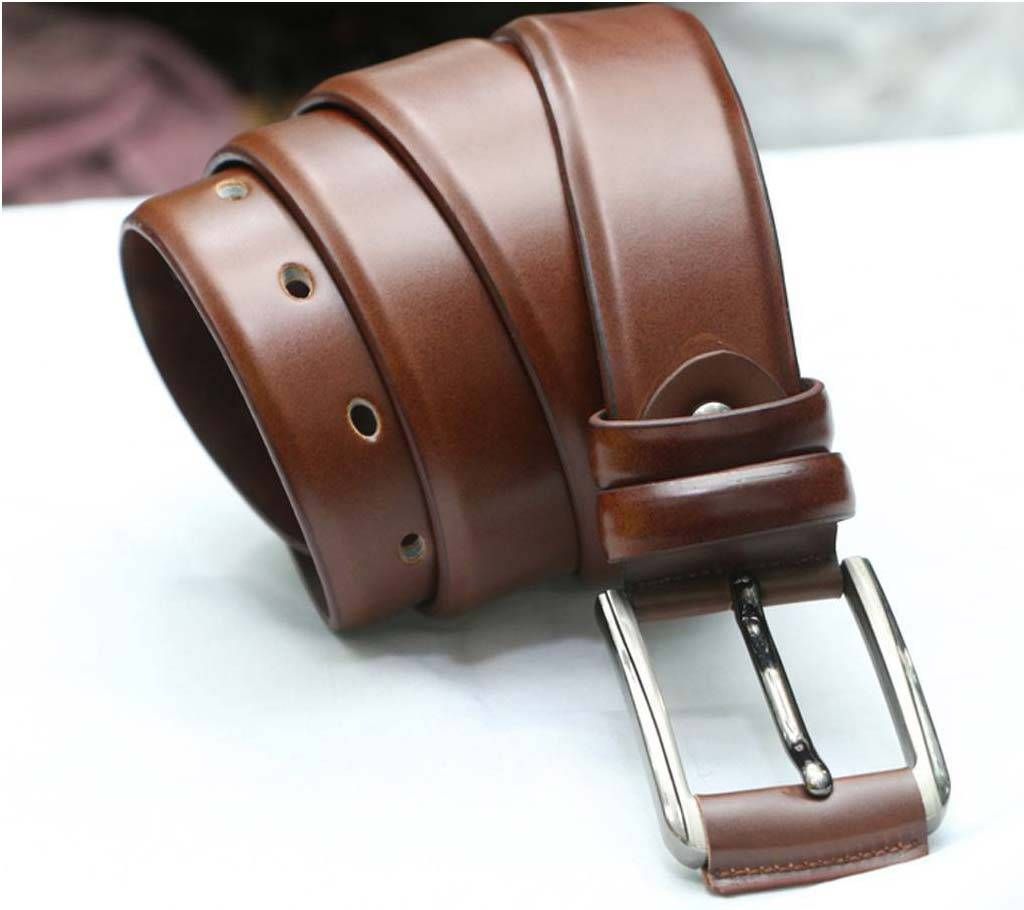 Brown Leather Formal Belt For Man