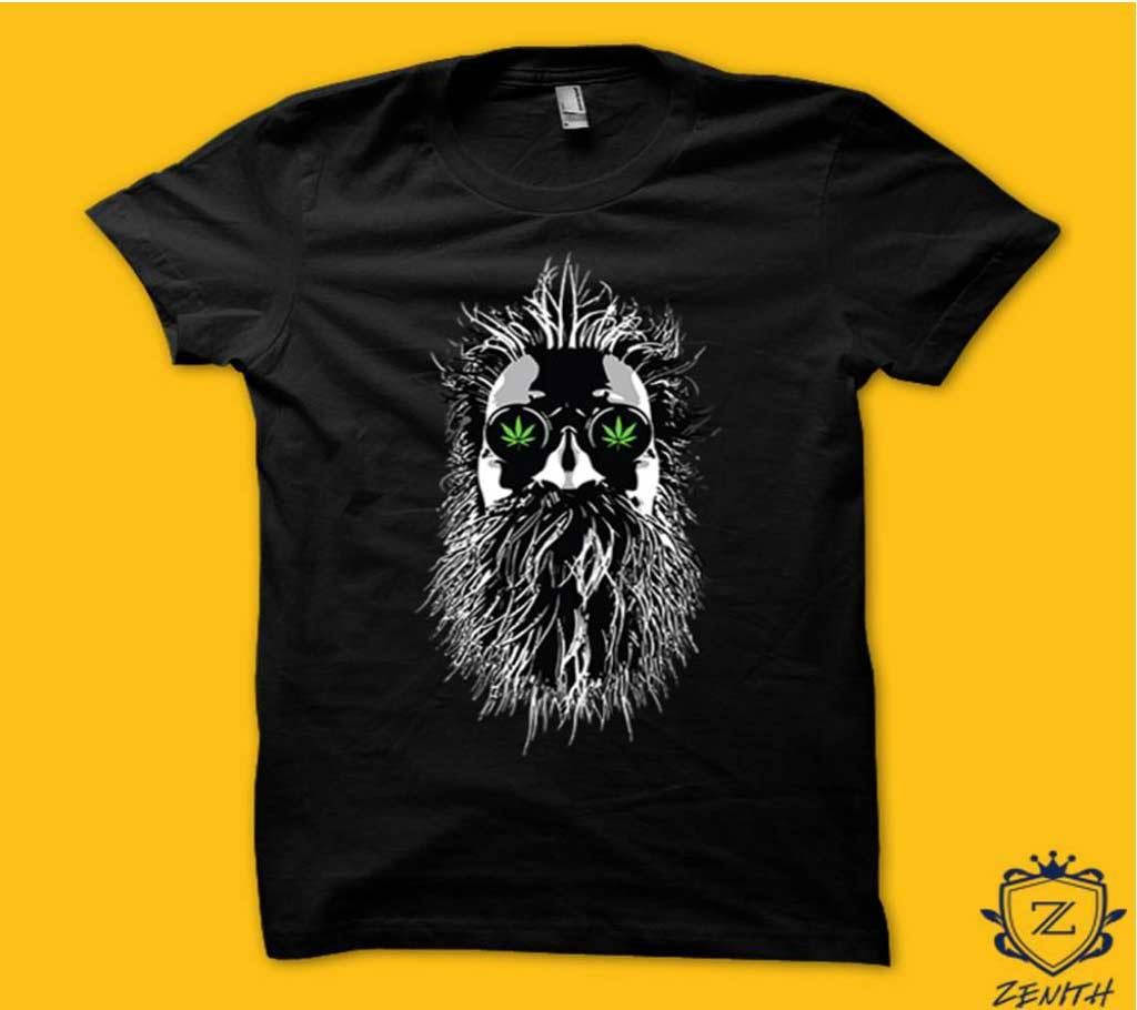 Weed Baba Gents Half Sleeve Cotton T-shirt