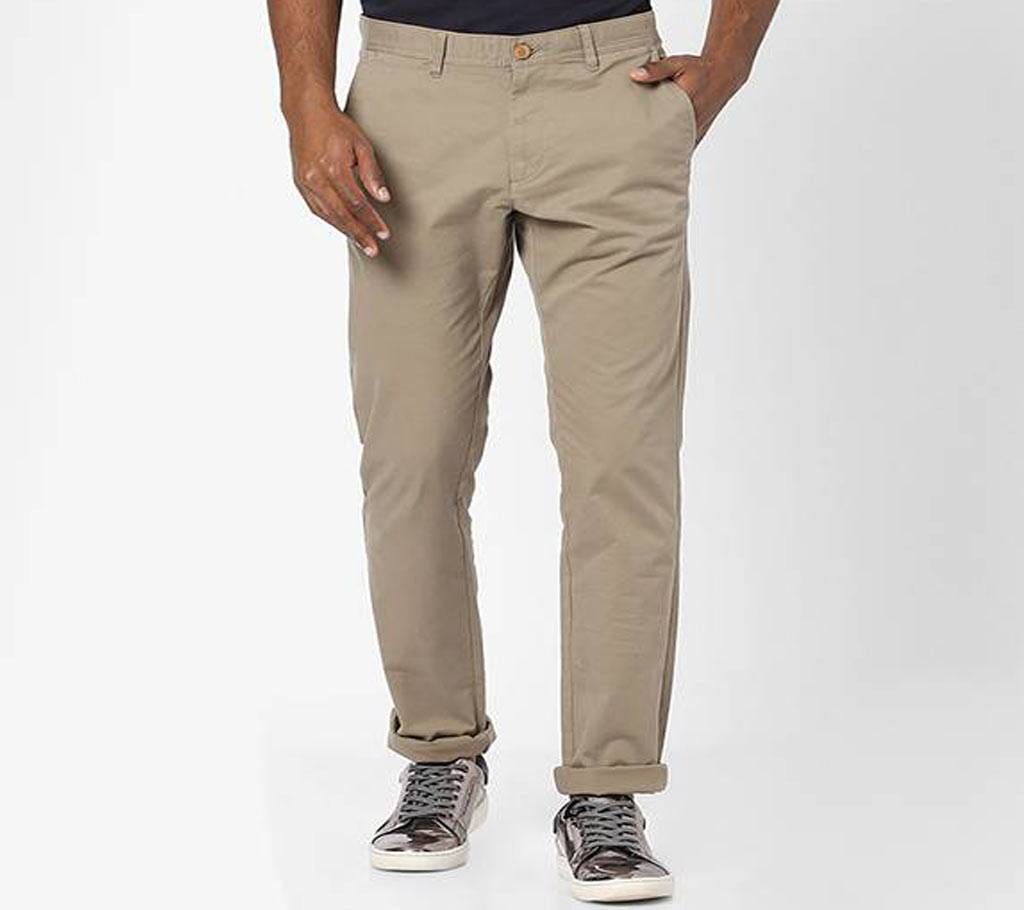 Gray Color Slim Fit Chino Gabardine Pant for Men