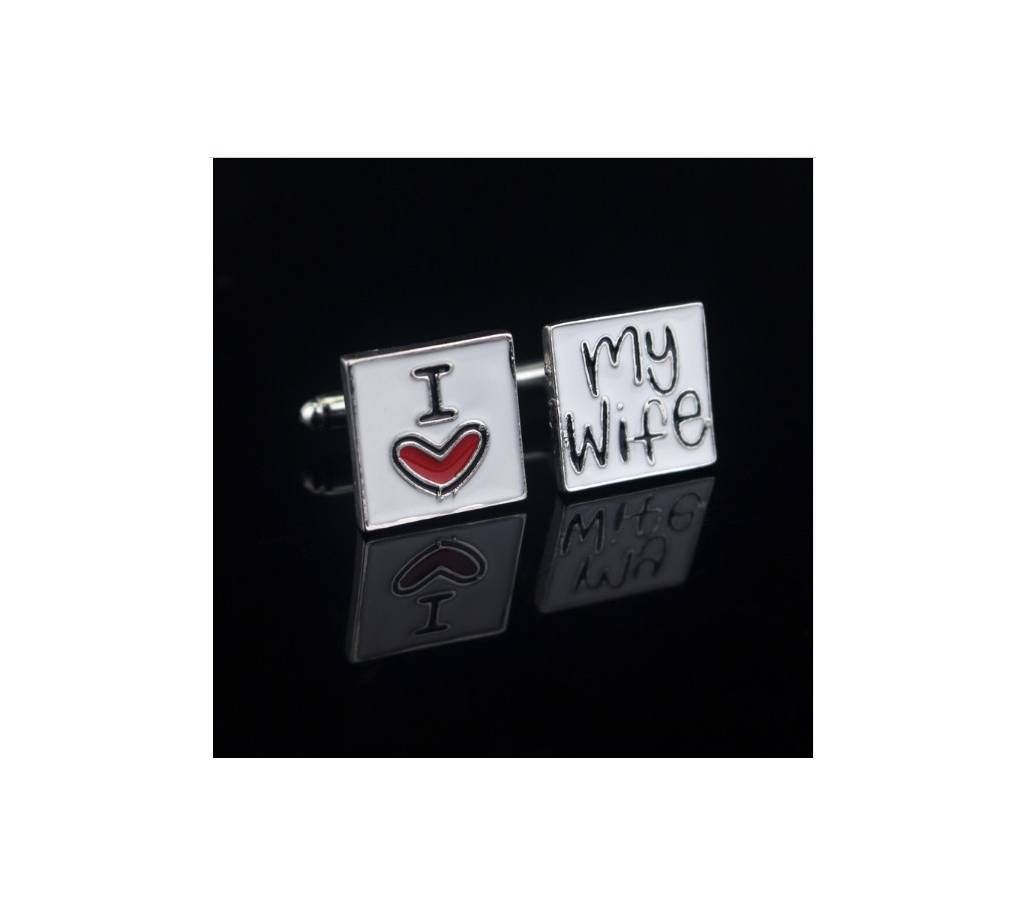 Square "i love my wife "Cufflinks