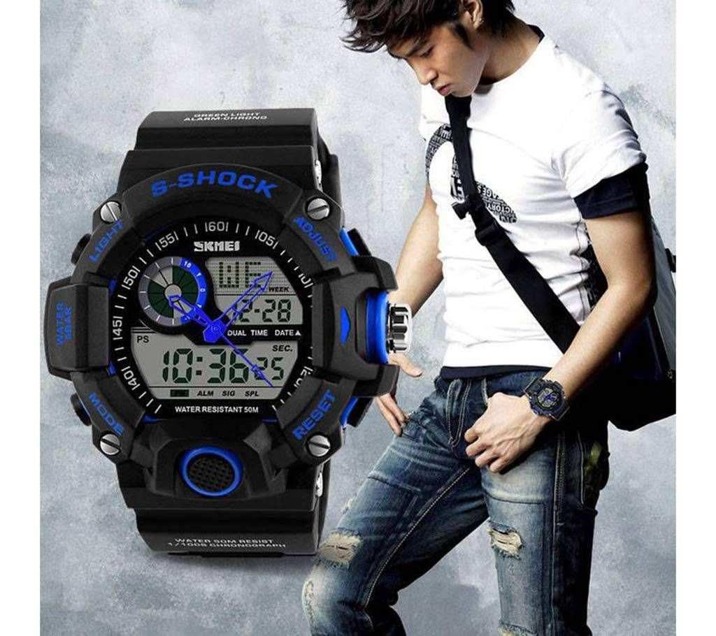 Rubber Digital Joint Risk Sports Watch