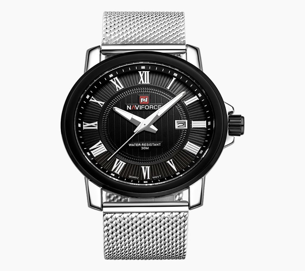 Naviforce Mens Analog Quartz Watch (NF9052 SBW)