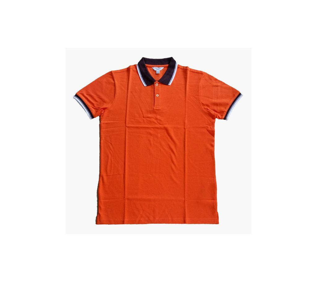 Orange Polo T-shirt For Men