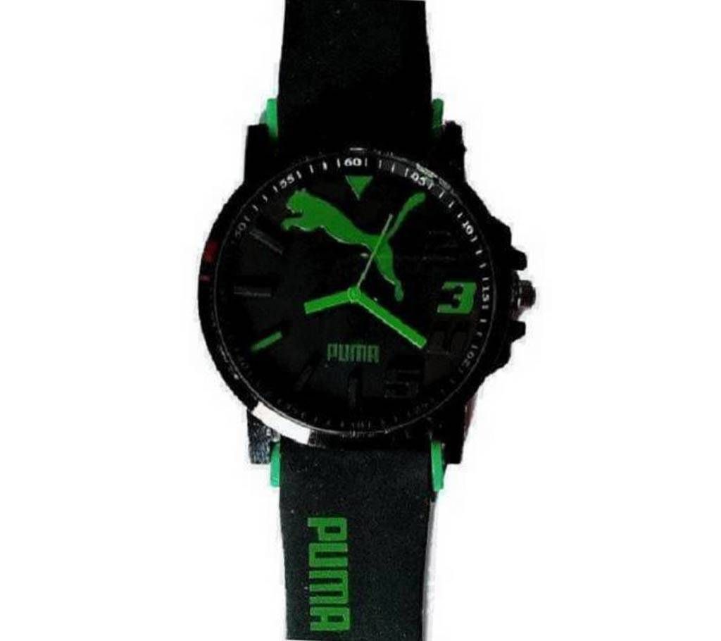 Puma Black Green Sports Watch for Men (Copy) 