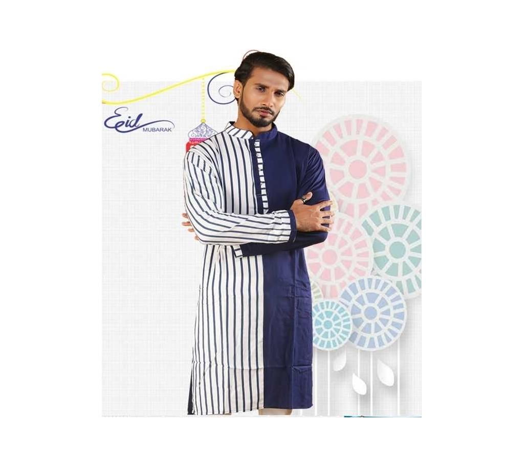 Fashionable Printed Semi Long Cotton Punjabi