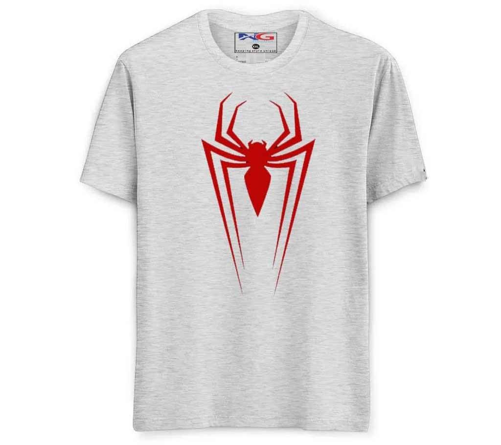 Grey Off White with Red Spider T-Shirt for men 