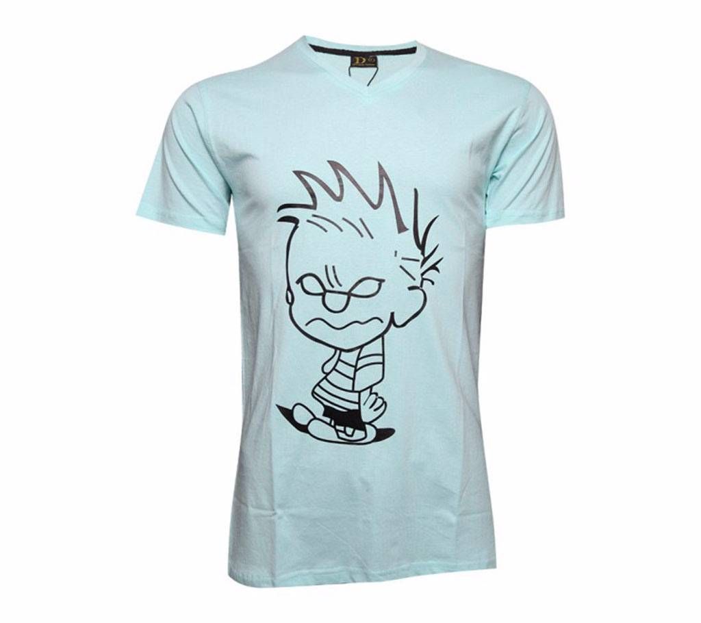 V Neck Printed T-shirt For Men