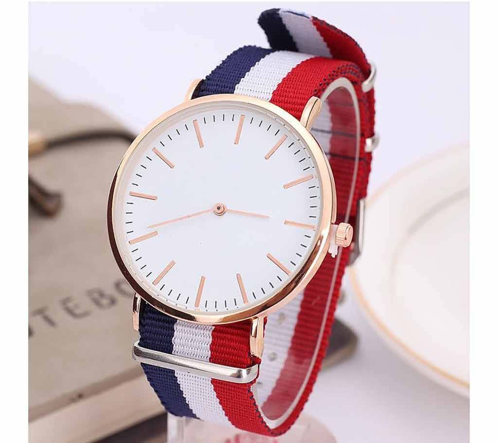   wrist Watches with multi color belt for men 