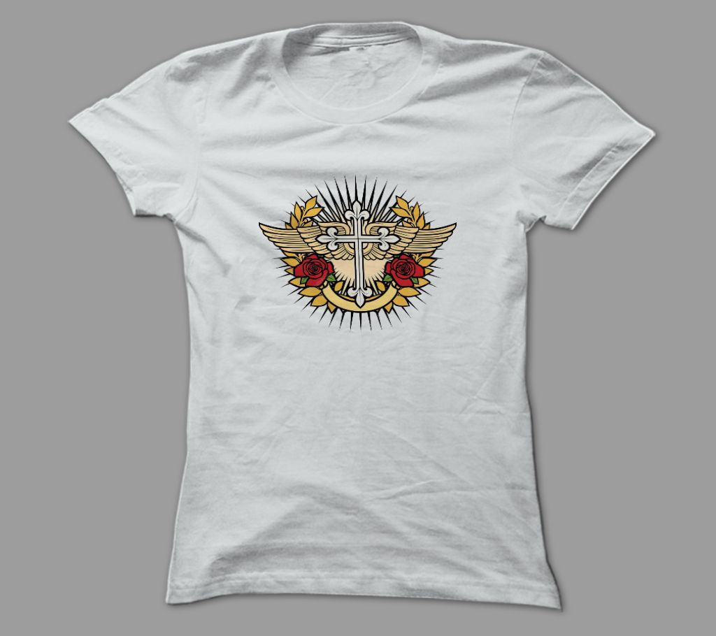 Jesus Fower White Polyester T-Shirt
