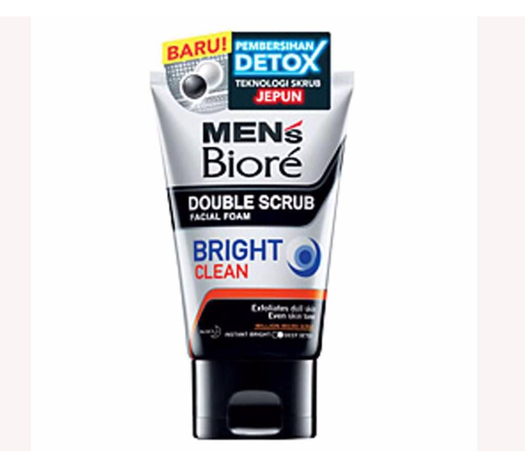 Men’s Biore Double Scrub Facial Foam  - 100 gm