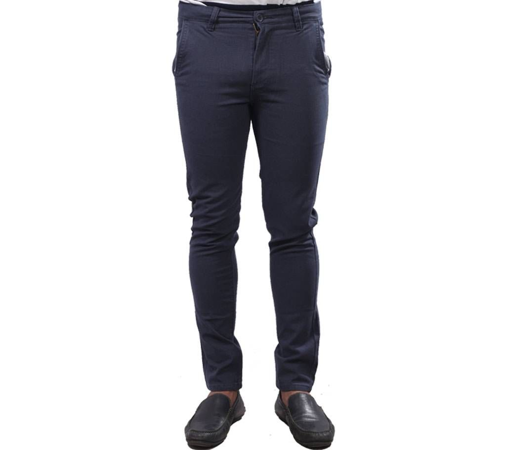 Dark Navy Twill Gabardine Pant For Men