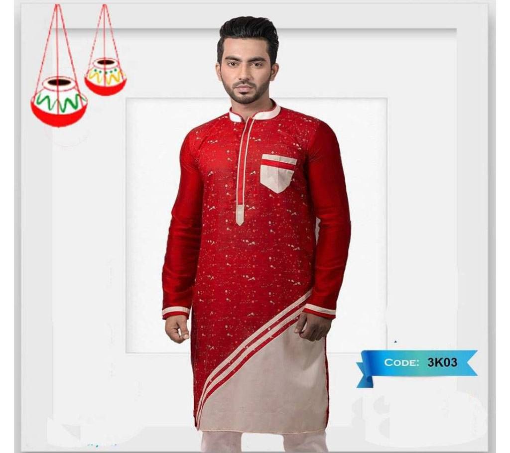 Gents Semi Colorful Printed Panjabi