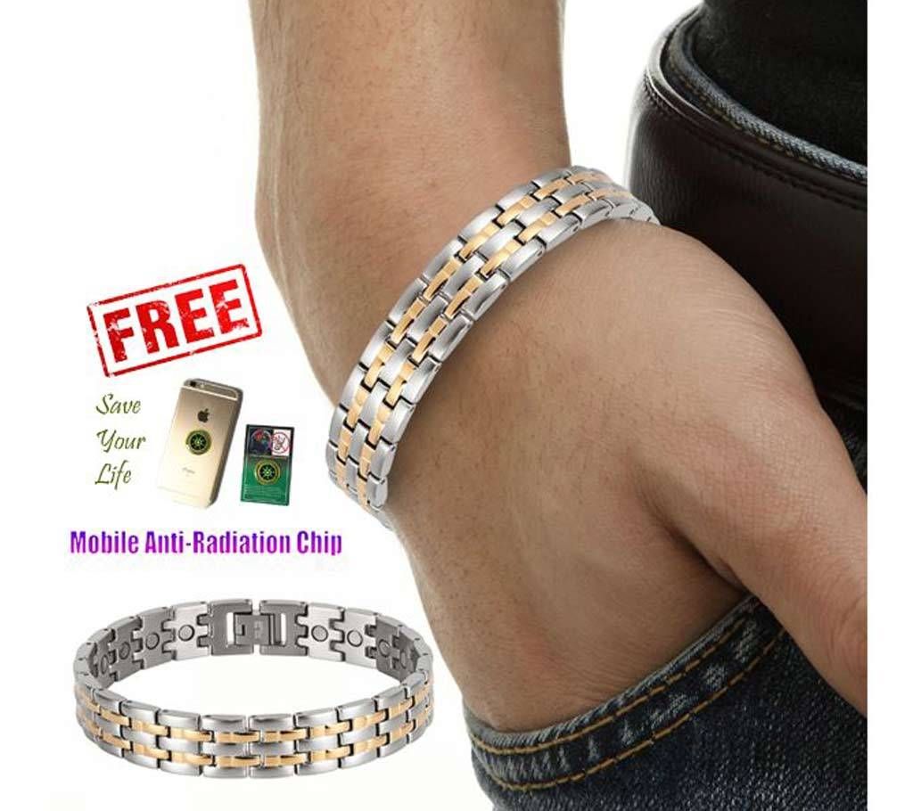 316 L St. steel Healthcare Bracelet Neodymium Magnet, Negative ION, Far Infrared