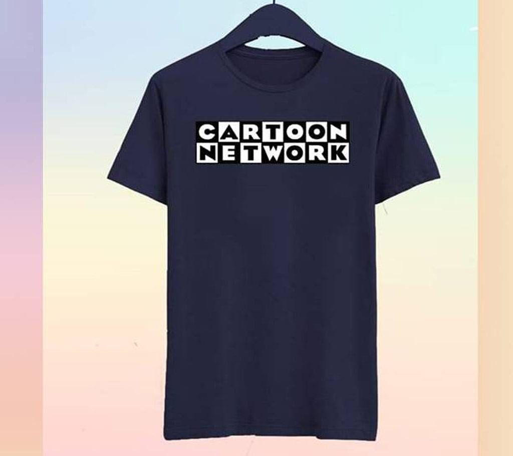 Light Black Cartoon Network Half Sleeve Cotton T shirt For Men 