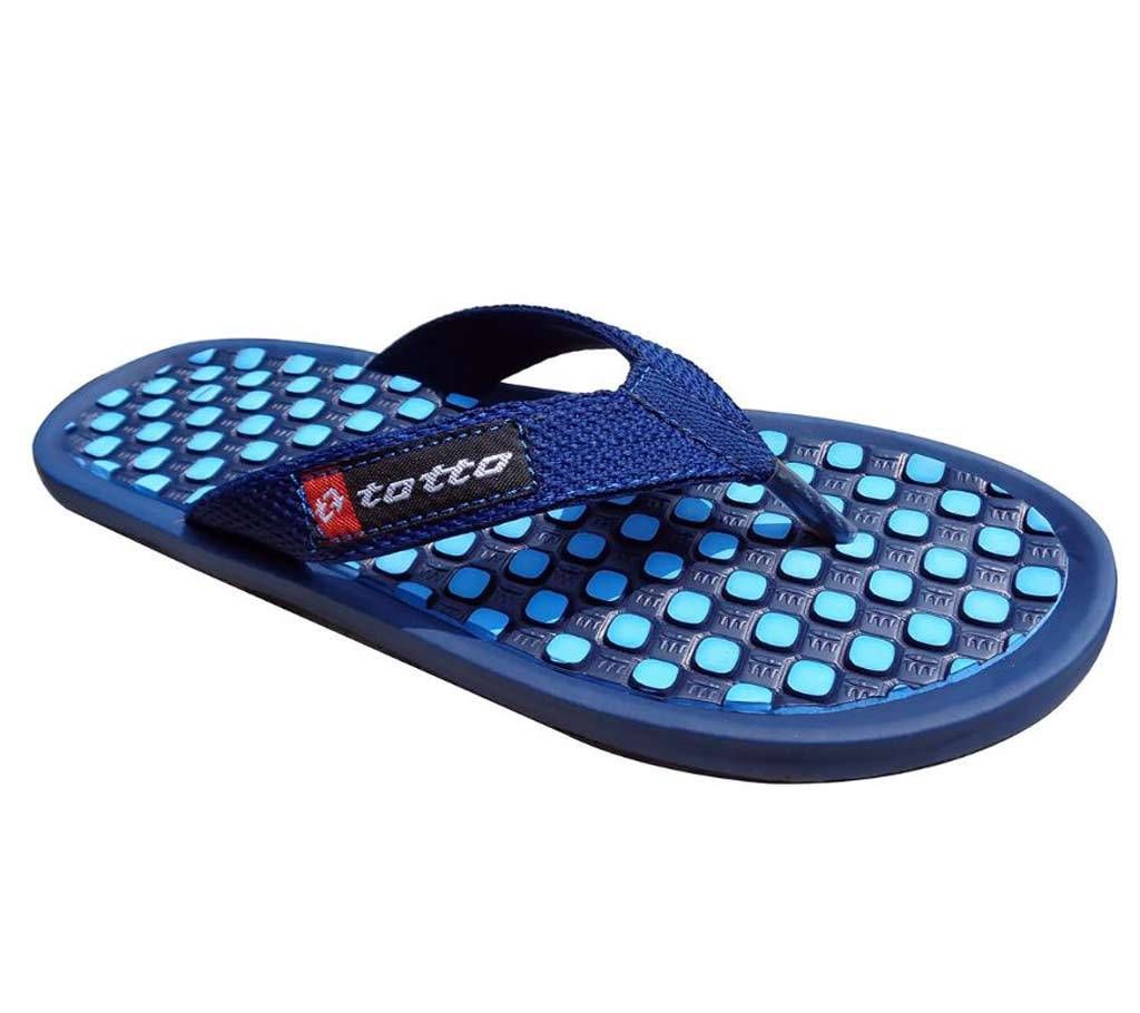 Sky Blue Bit Design Slipper Sandal for Men