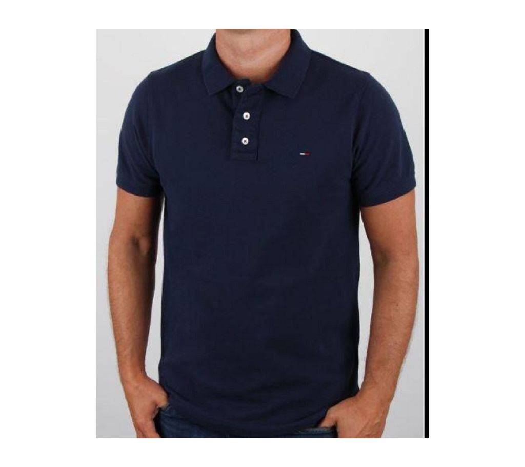 Tommy Hilfiger Short Sleeve Polo Shirt-Navy Blue