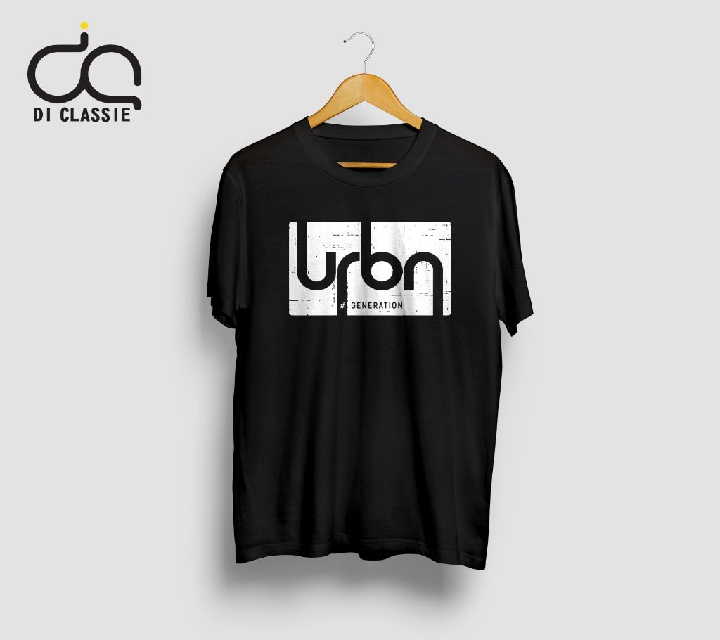 Di Classie: Urban Black Cotton T-Shirt (Premium)