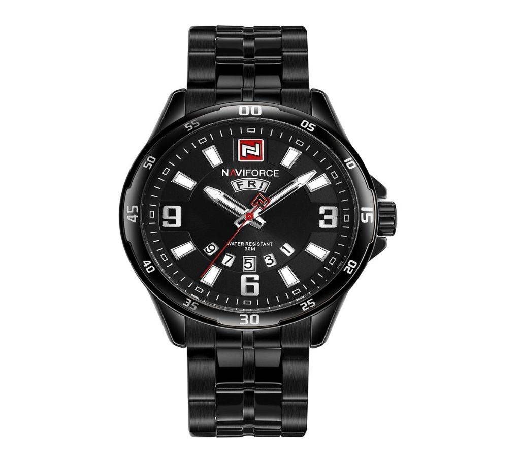 NAVIFORCE NF9106 - Black Stainless steel Analog Watch for Men