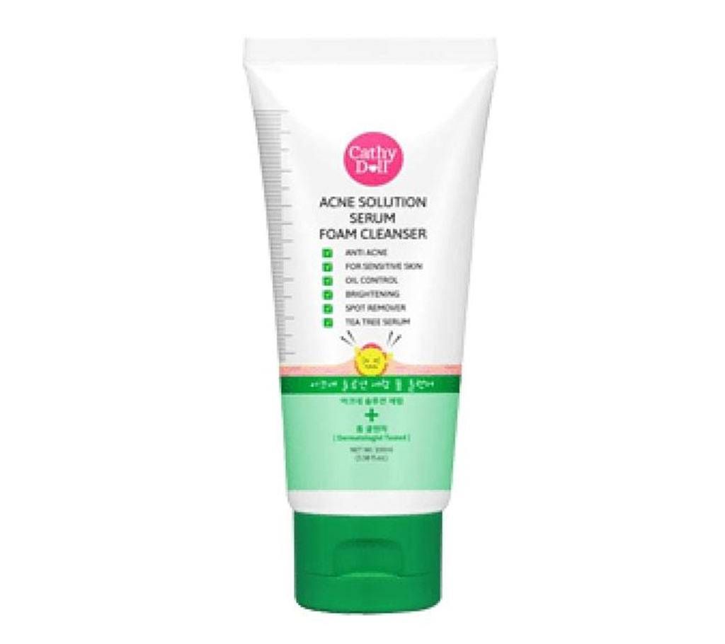 Cathy Doll acne solution serum foam cleanser 100gm KOREA