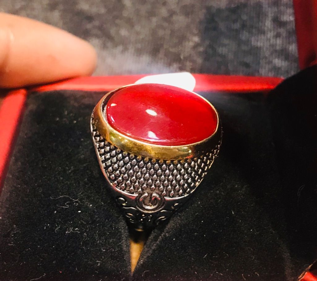 Gents ring carnilian stone