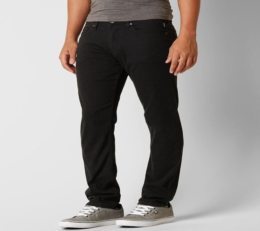 Stretch Cotton Black Twill Gabardine Pant for Men