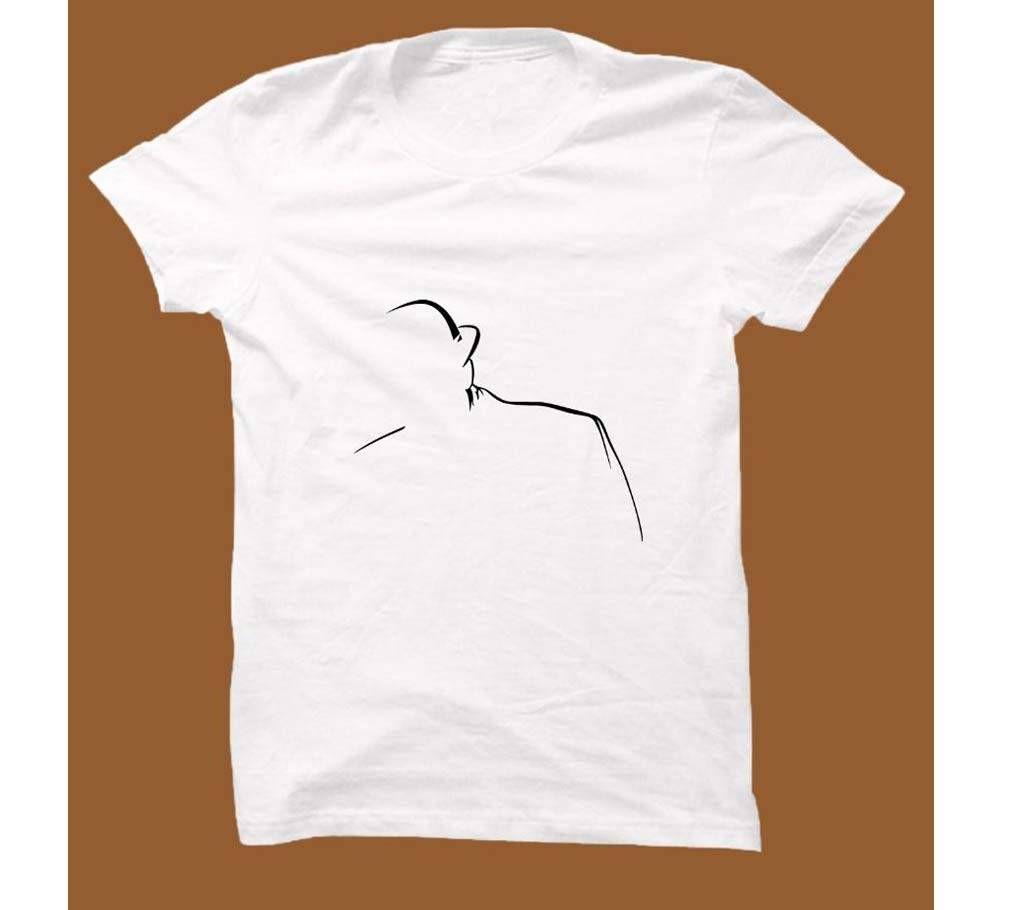 White Cotton Short Sleeve T-Shirt for Men WTS011