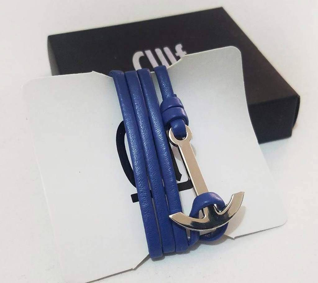 LEATHER ANCHOR BRACELET for men (LSBR1)